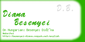 diana besenyei business card